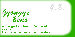 gyongyi beno business card